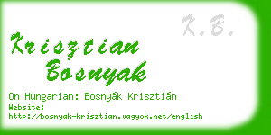 krisztian bosnyak business card