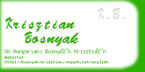 krisztian bosnyak business card